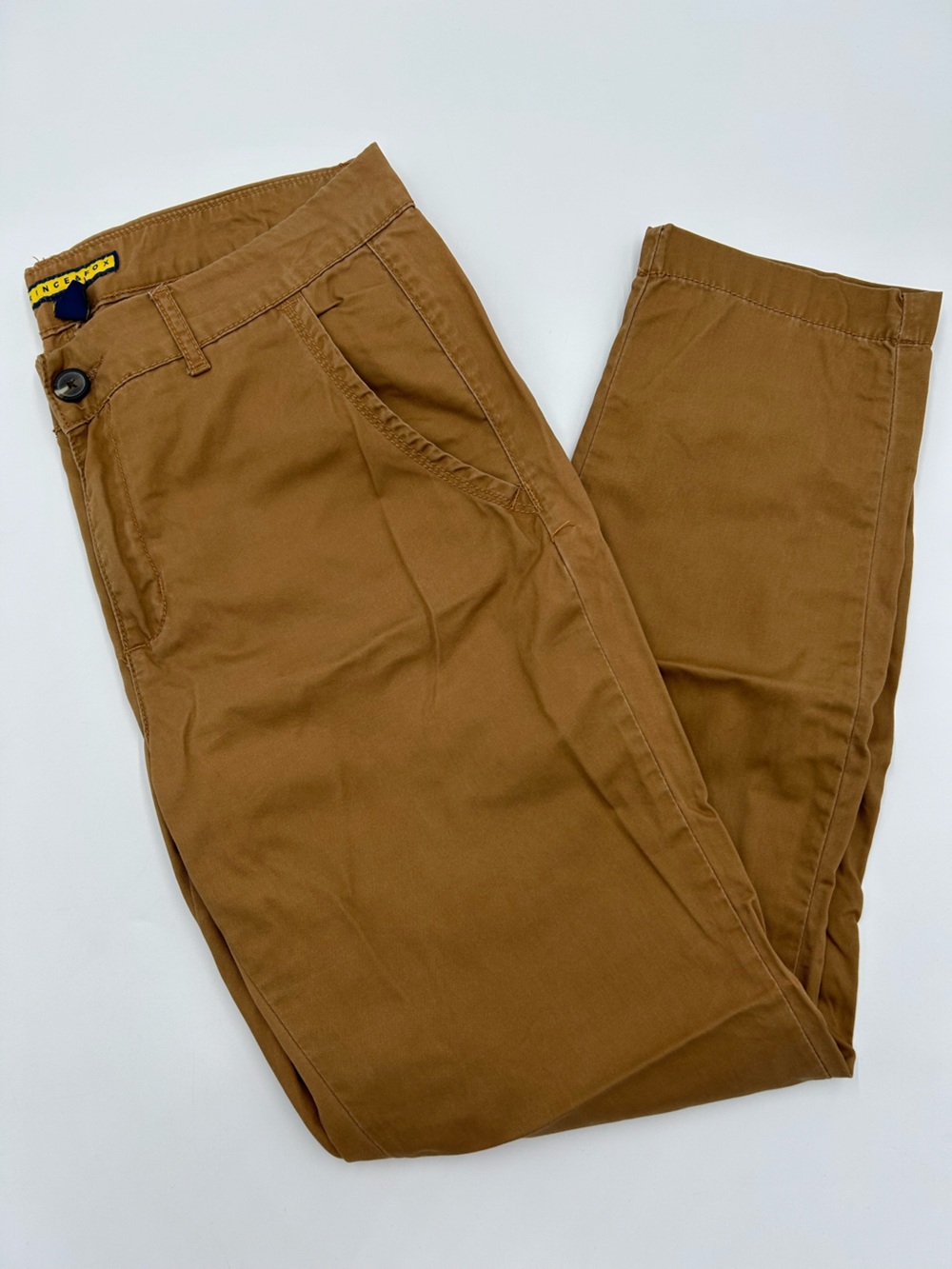 Prince & Fox Women’s Chino Pants in Brown - Slim Casual Style 10R
